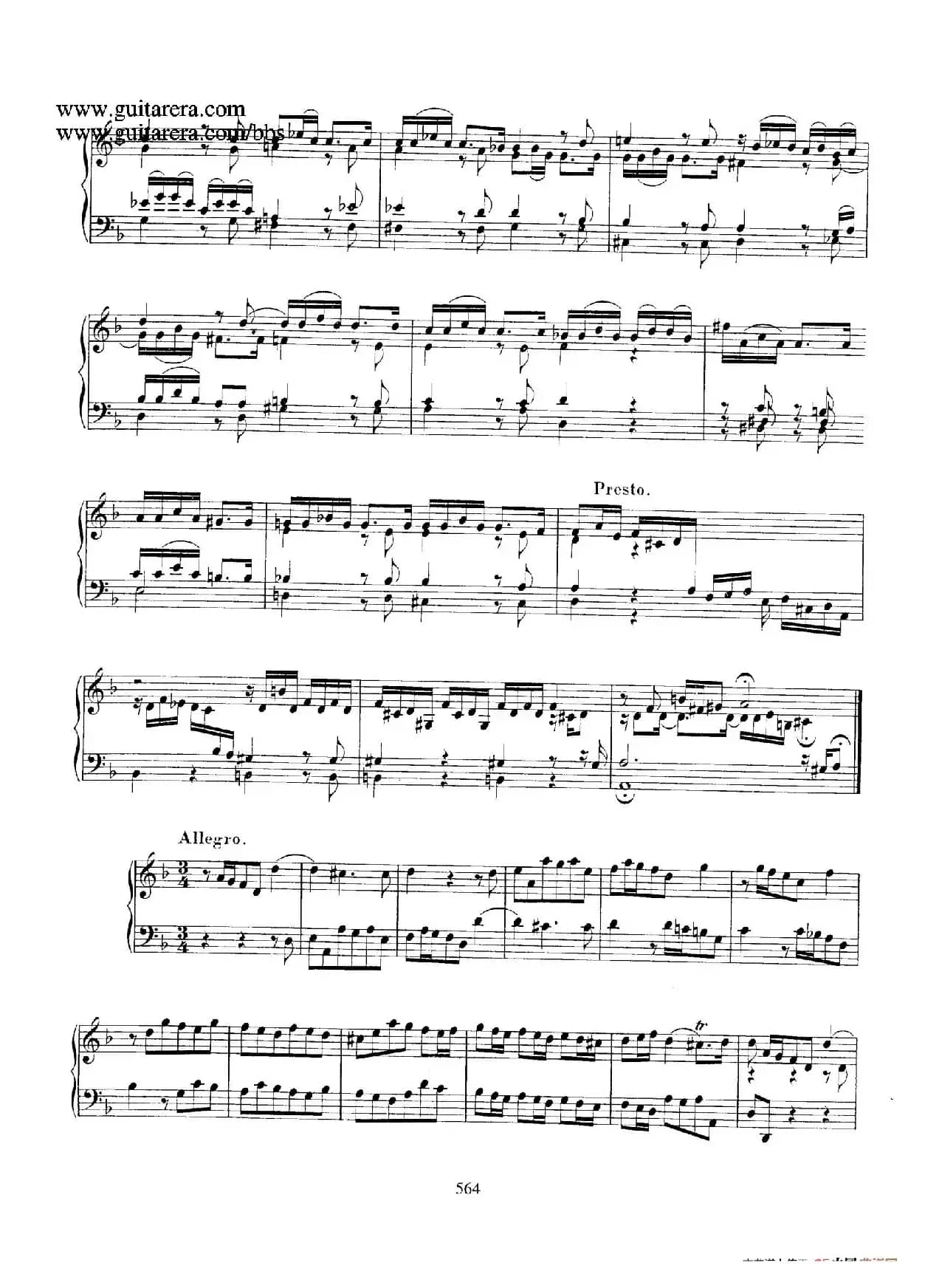 Toccata BWV 913（7首托卡塔·No.4.d小调）