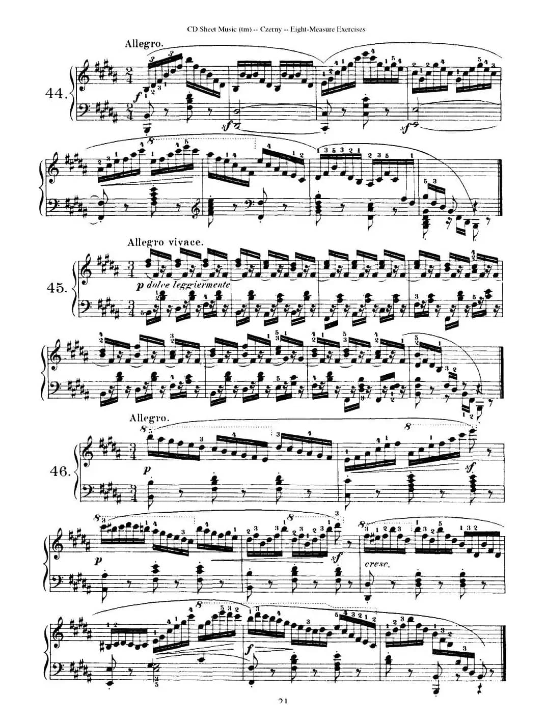 160 Eight- Measure Exercises.Op.821（车尔尼160首钢琴八小节练习曲（36——53））