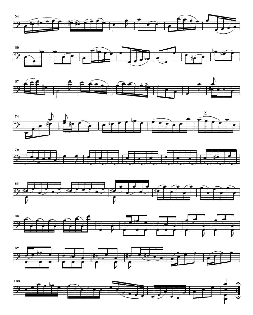 巴赫《大提琴无伴奏六首组曲》：Suite Ⅲ