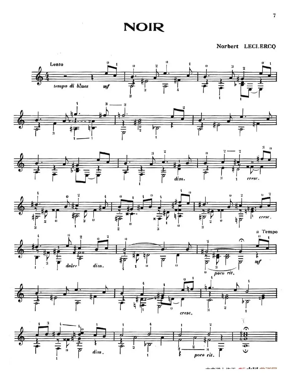 Six Couleurs-5（古典吉他）