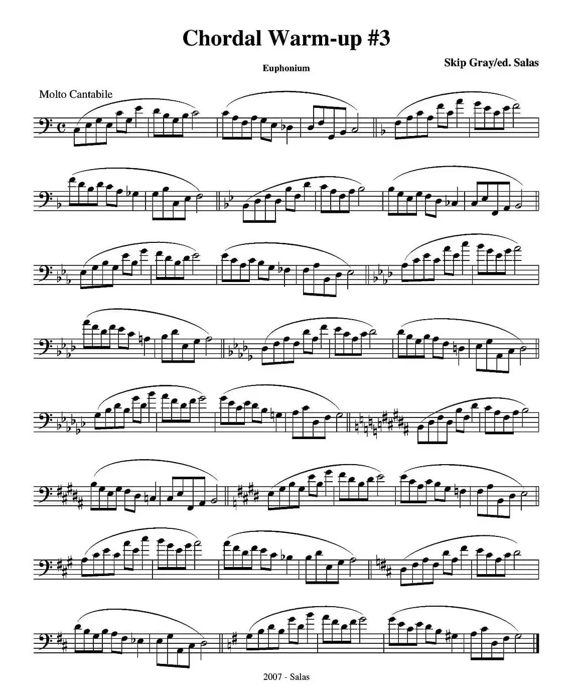 Chordal Warm-up  - Euphonium（大号练习教材选曲）