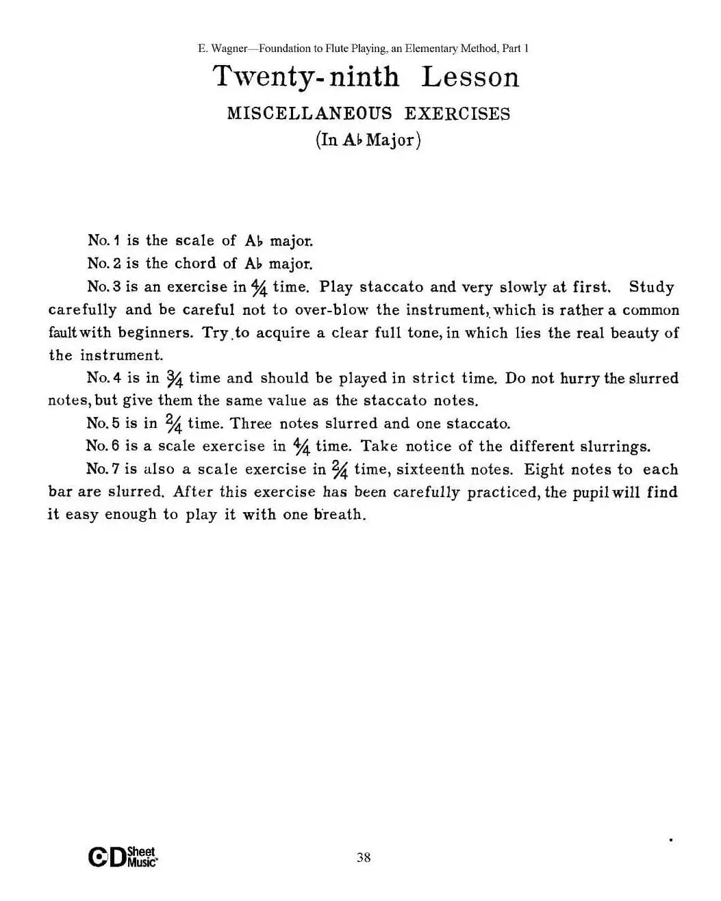 长笛演奏基础教程练习（21—30）