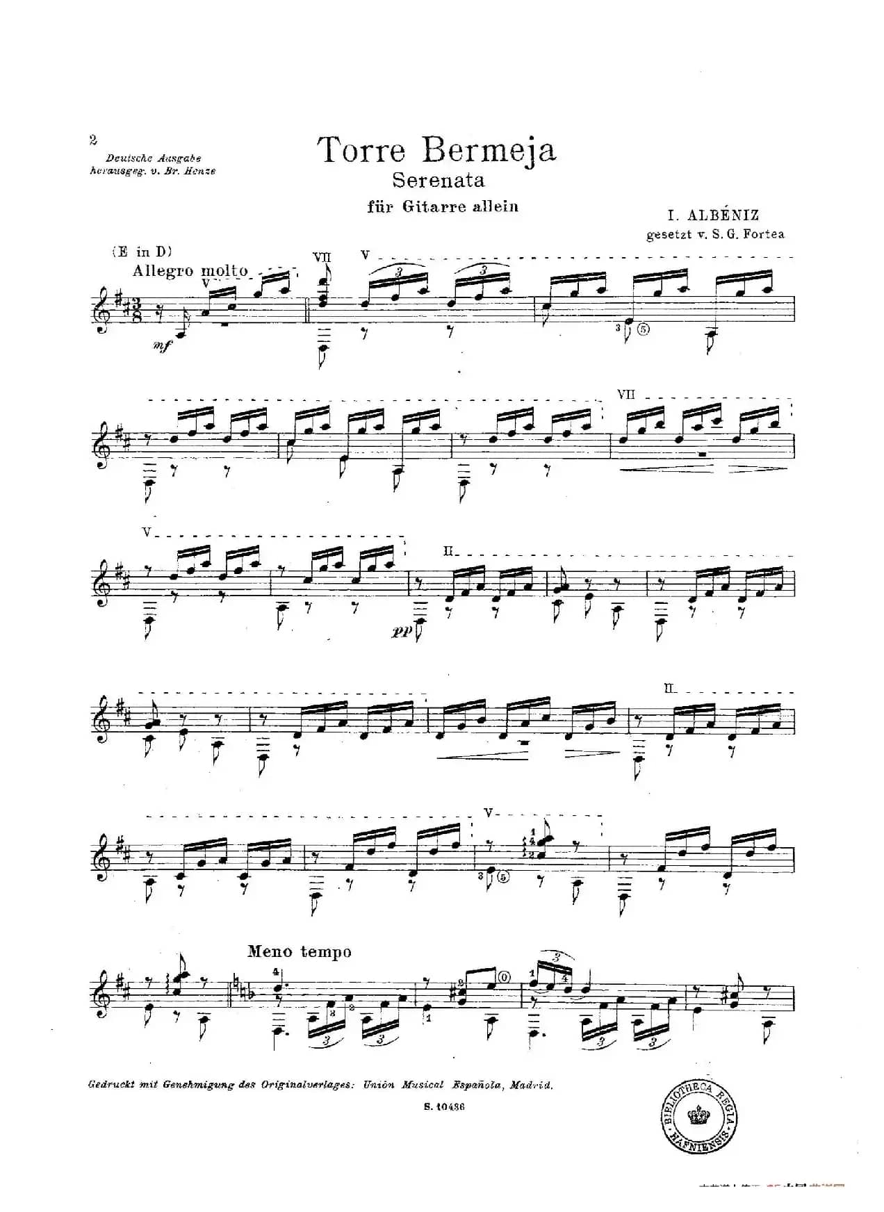 Torre Bermeja(Serenata)-2（古典吉他）