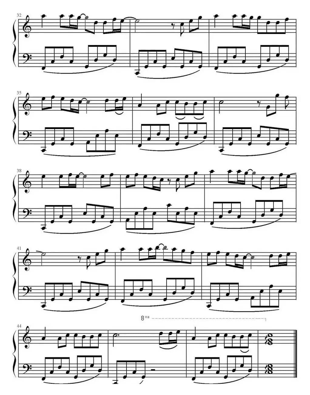 童话（C大调简单版）