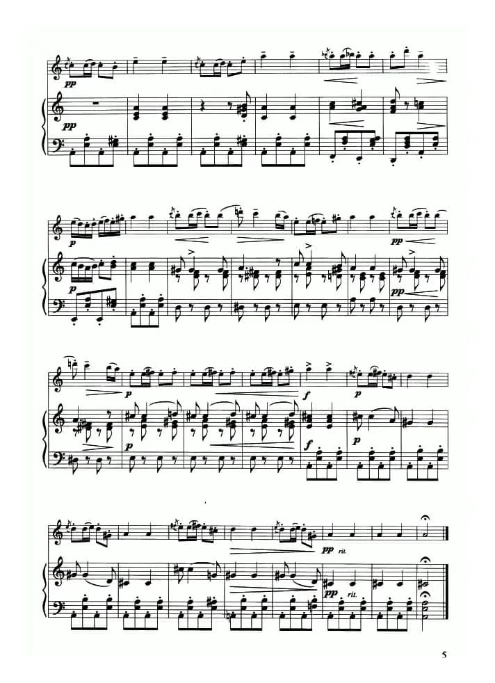 音乐的瞬间（口琴+钢琴伴奏、简谱对照版）