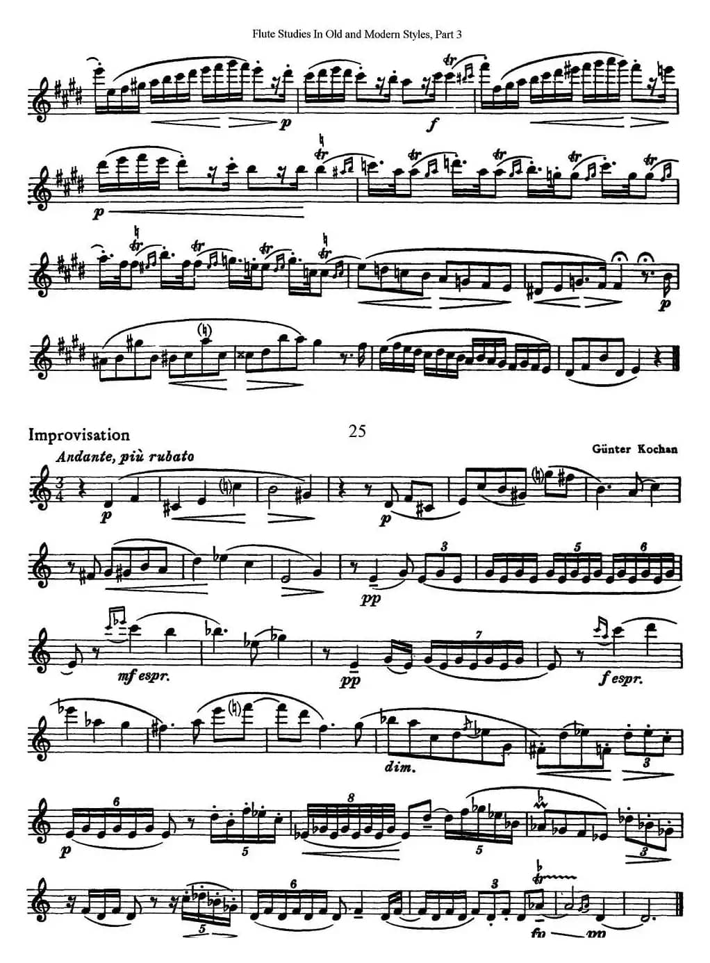 斯勒新老风格长笛练习重奏曲（第三部分）（NO.24-NO.25）