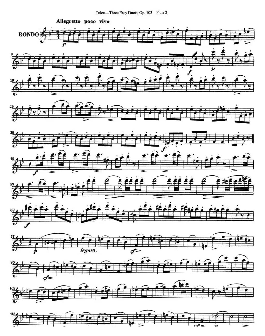 图露三首长笛简易重奏曲Op.103（Flute 2）（NO.3）