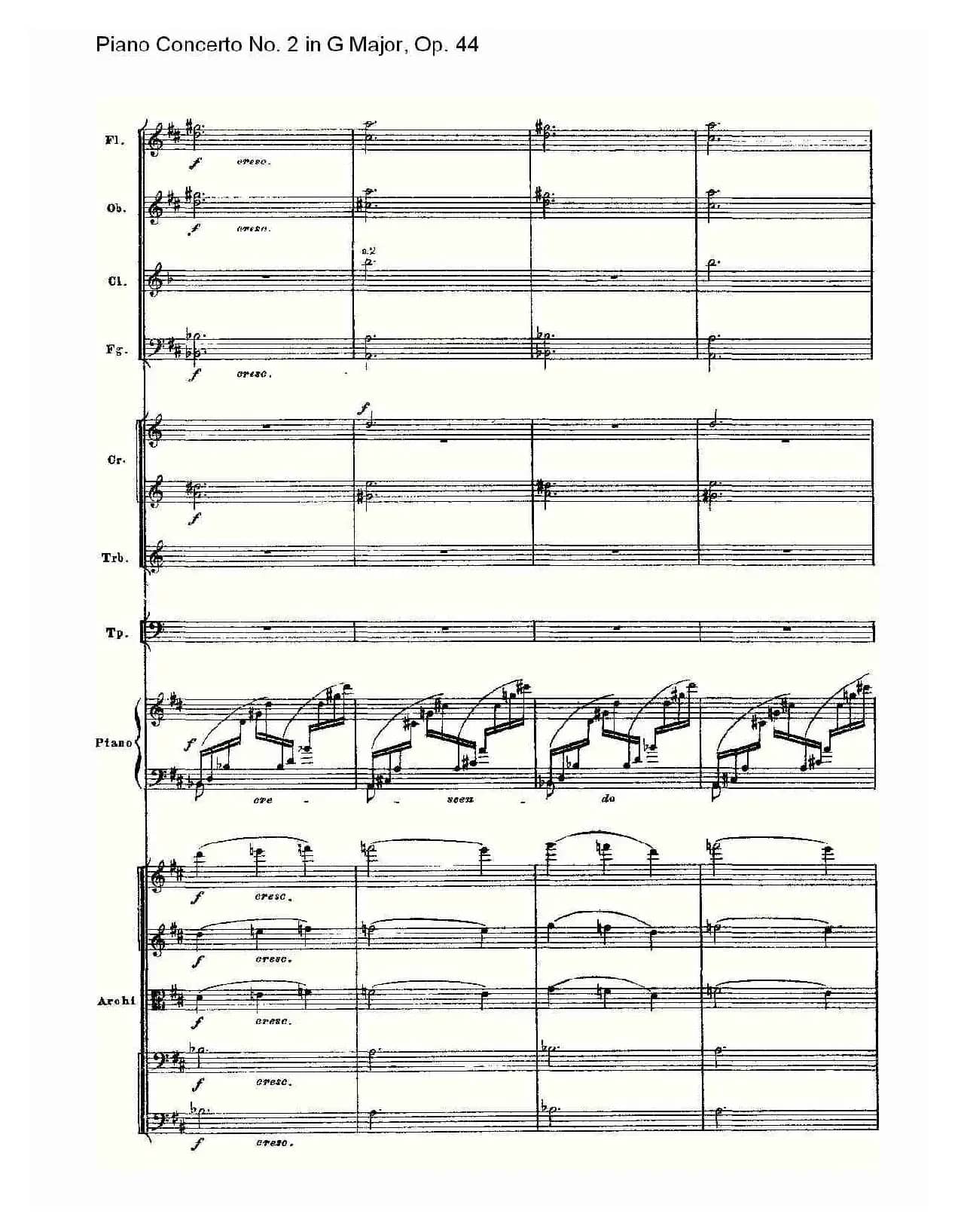 G大调第二钢琴协奏曲, Op.44第二乐章