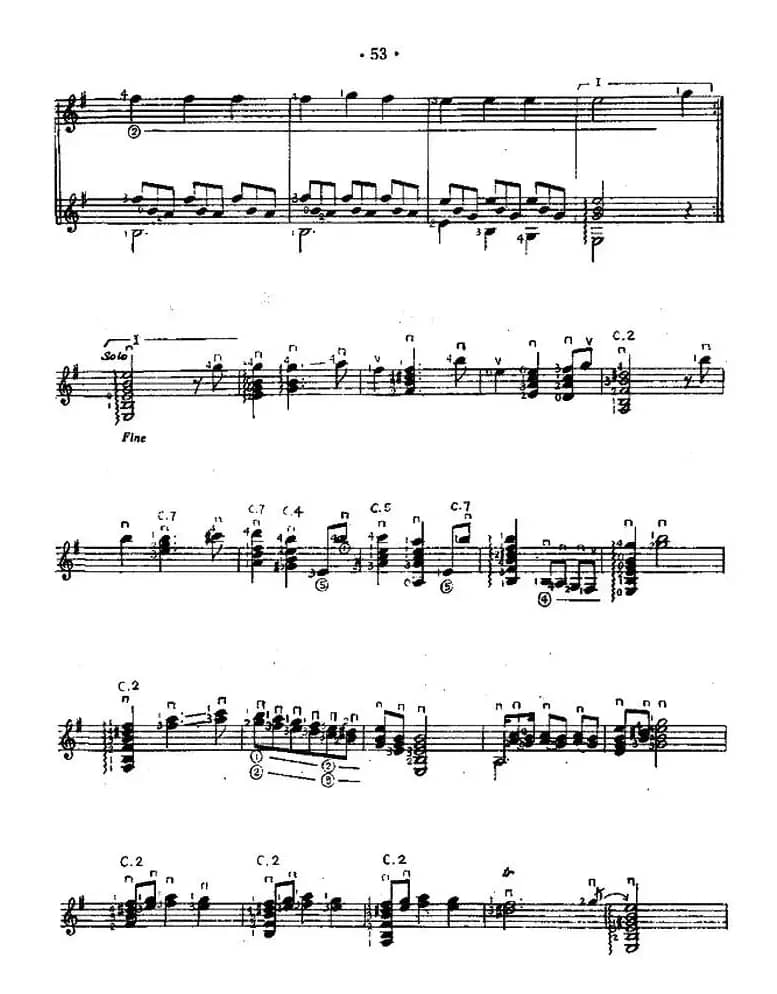 爱的罗曼史（西班牙吉他匹克式独奏）