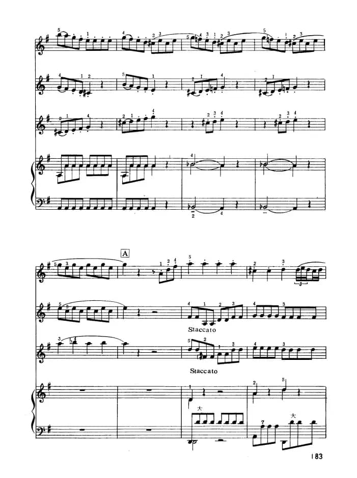 G大调弦乐小夜曲（第四乐章）（四重奏）