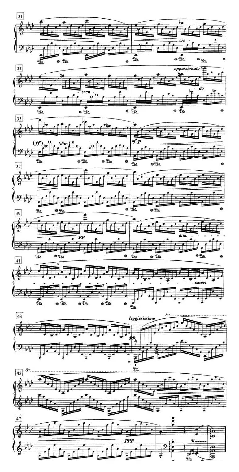 钢琴教程第八级 练习曲（Op.25 No.1）