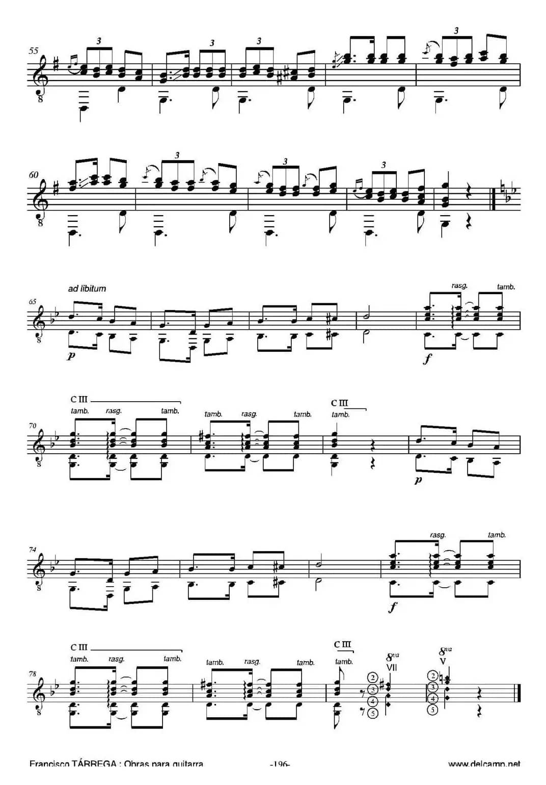 TANGO(Arreglado sobre un Habanera de Carlos Garcia Tolsa)（古典吉他）