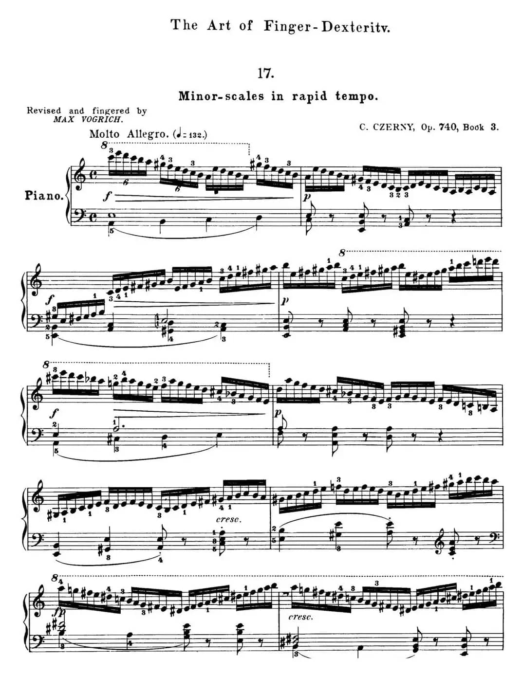 50首车尔尼Op.740钢琴手指灵巧技术练习曲（NO.17）