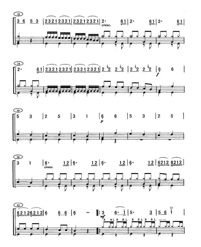 赛马（架子鼓谱）