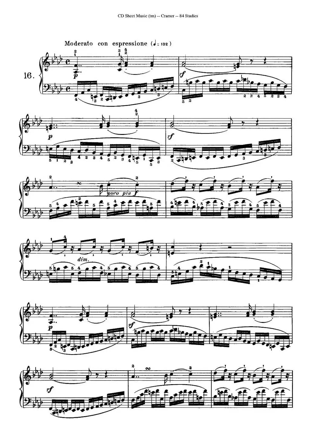 Cramer - 84 exercices（16—20）（克拉莫84首钢琴练习曲）