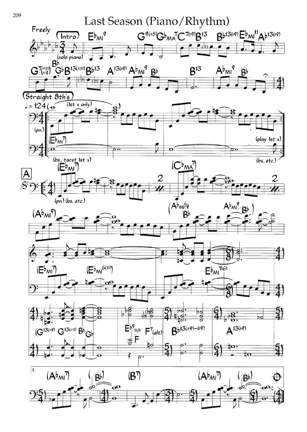 Last Season（爵士钢琴曲）