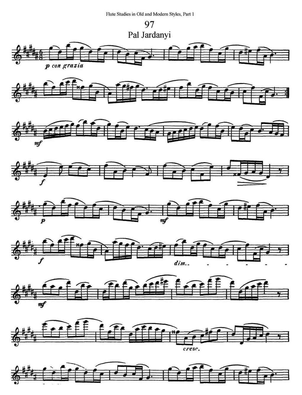 斯勒新老风格长笛练习重奏曲（第一部分）（NO.97-NO.99）