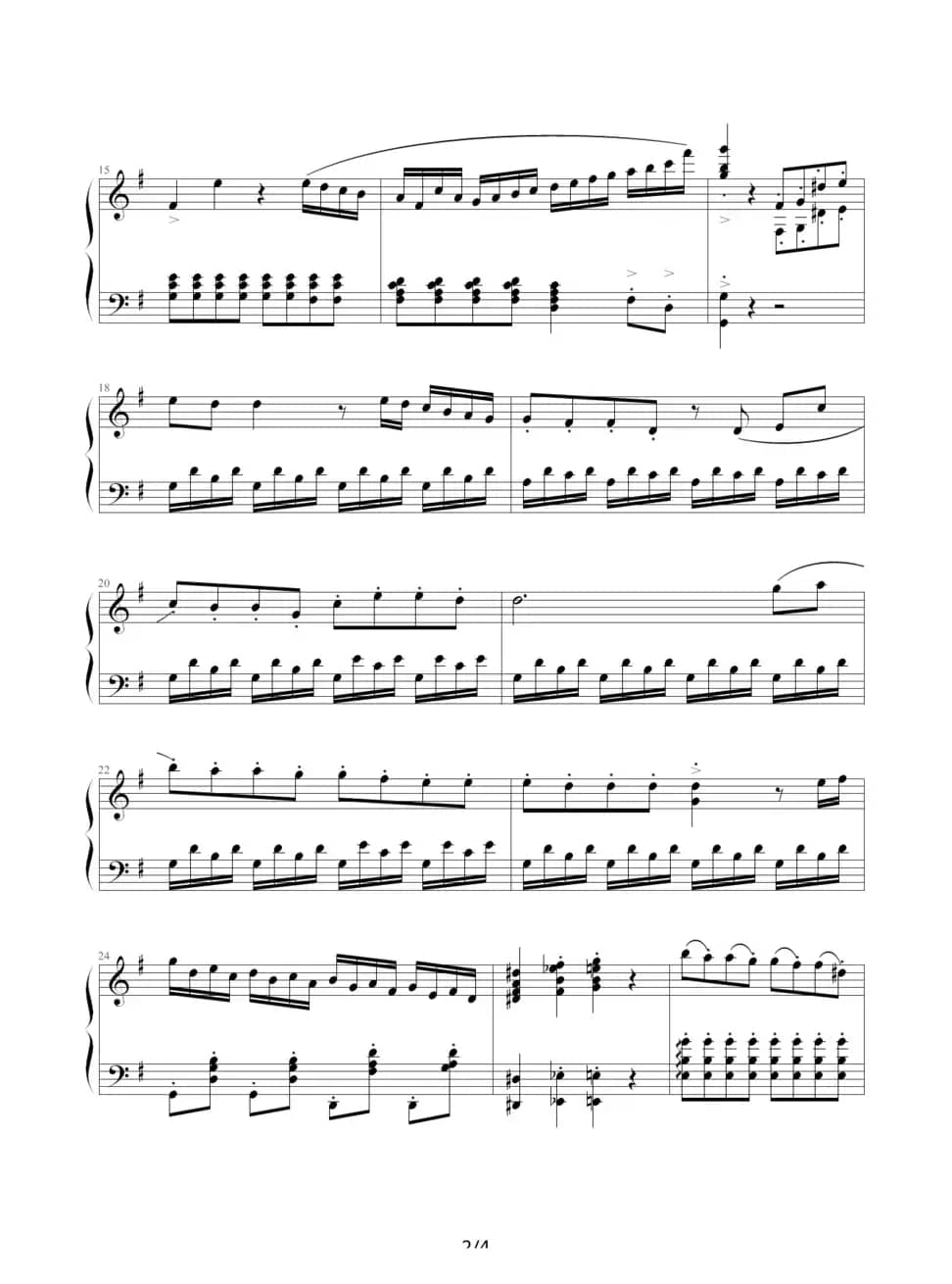 G大调小奏鸣曲 第一乐章No.1