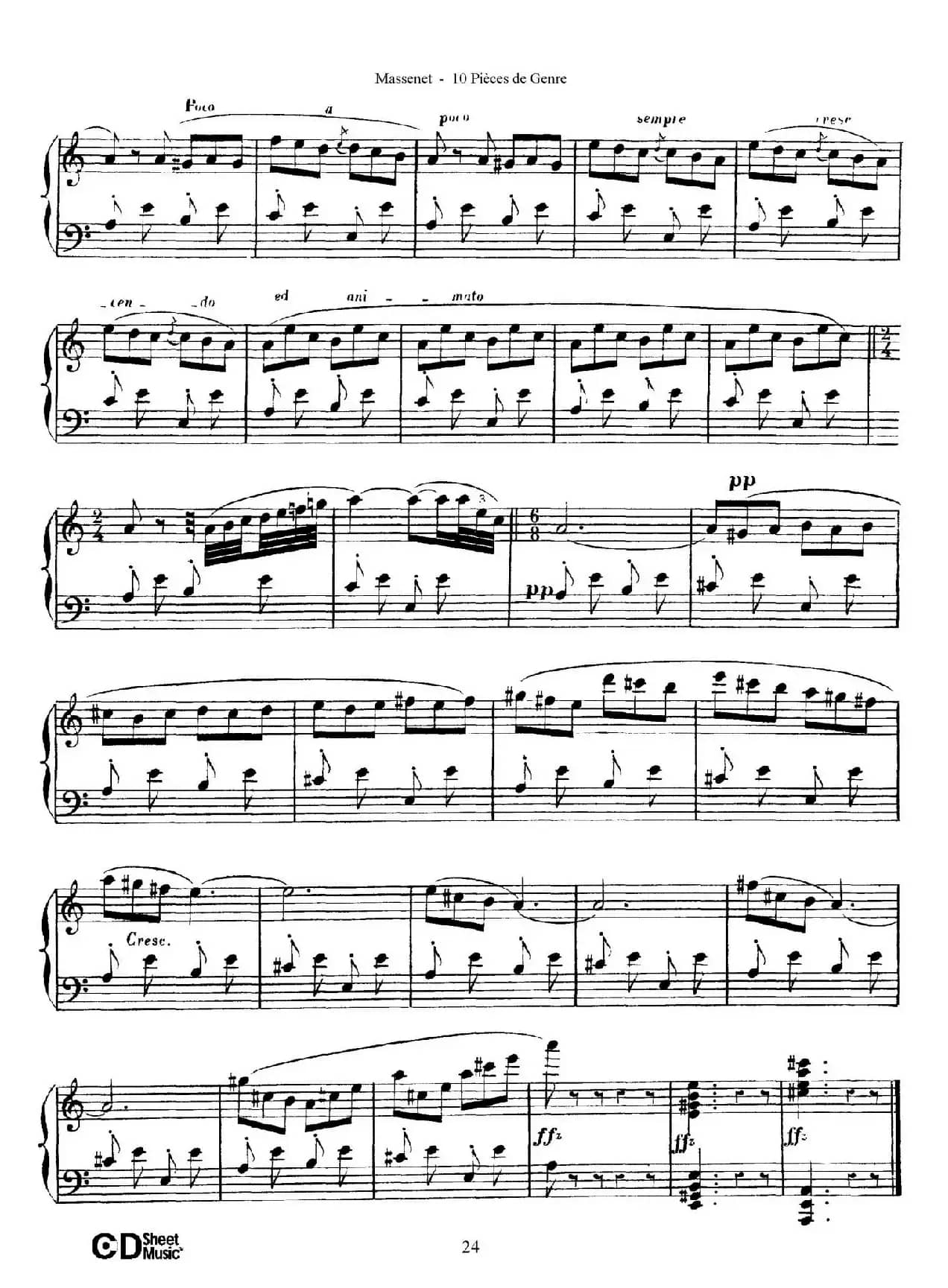 Dix Pièces de Genre Op.10（10首个性小品·Ⅵ）