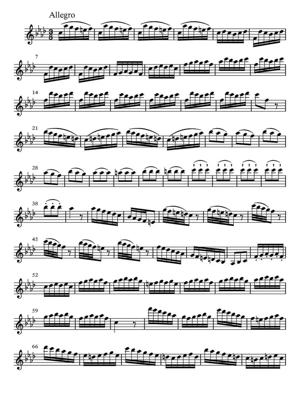 All parts of Winter（四季·冬天）（主奏小提琴分谱）