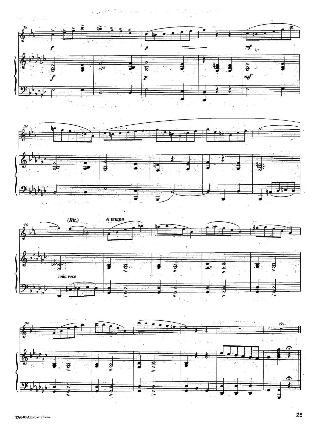 Tempo di Valse（中音萨克所+钢琴伴奏）