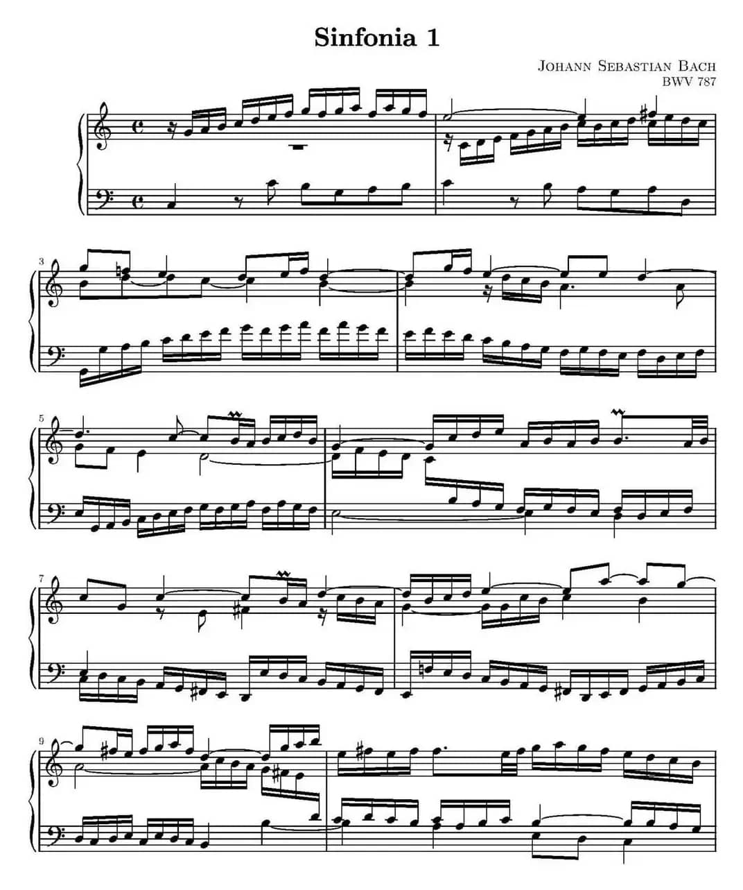 15首巴赫三部创意曲集（NO.1）