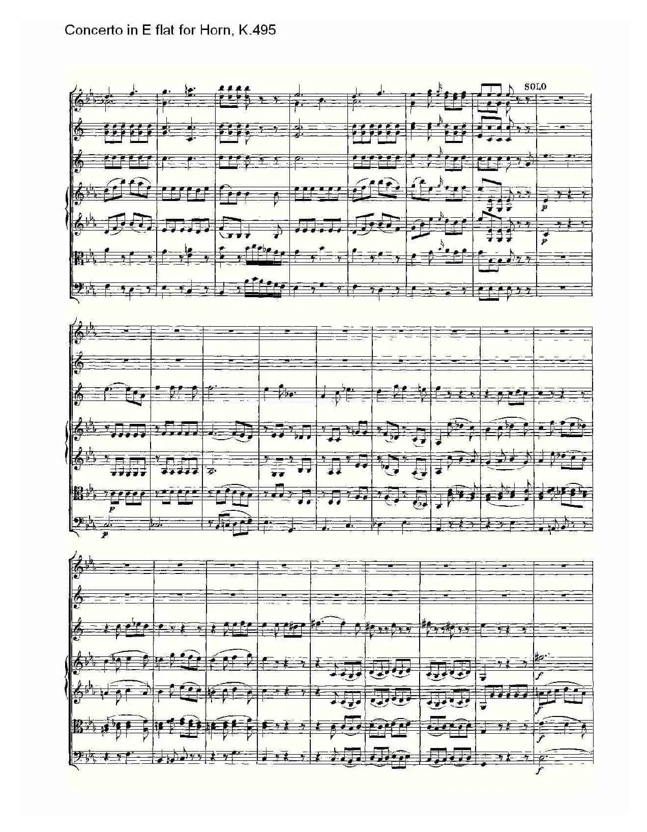 Concerto in E flat for Horn, K.495(Eb调法国号协奏曲, K.4)