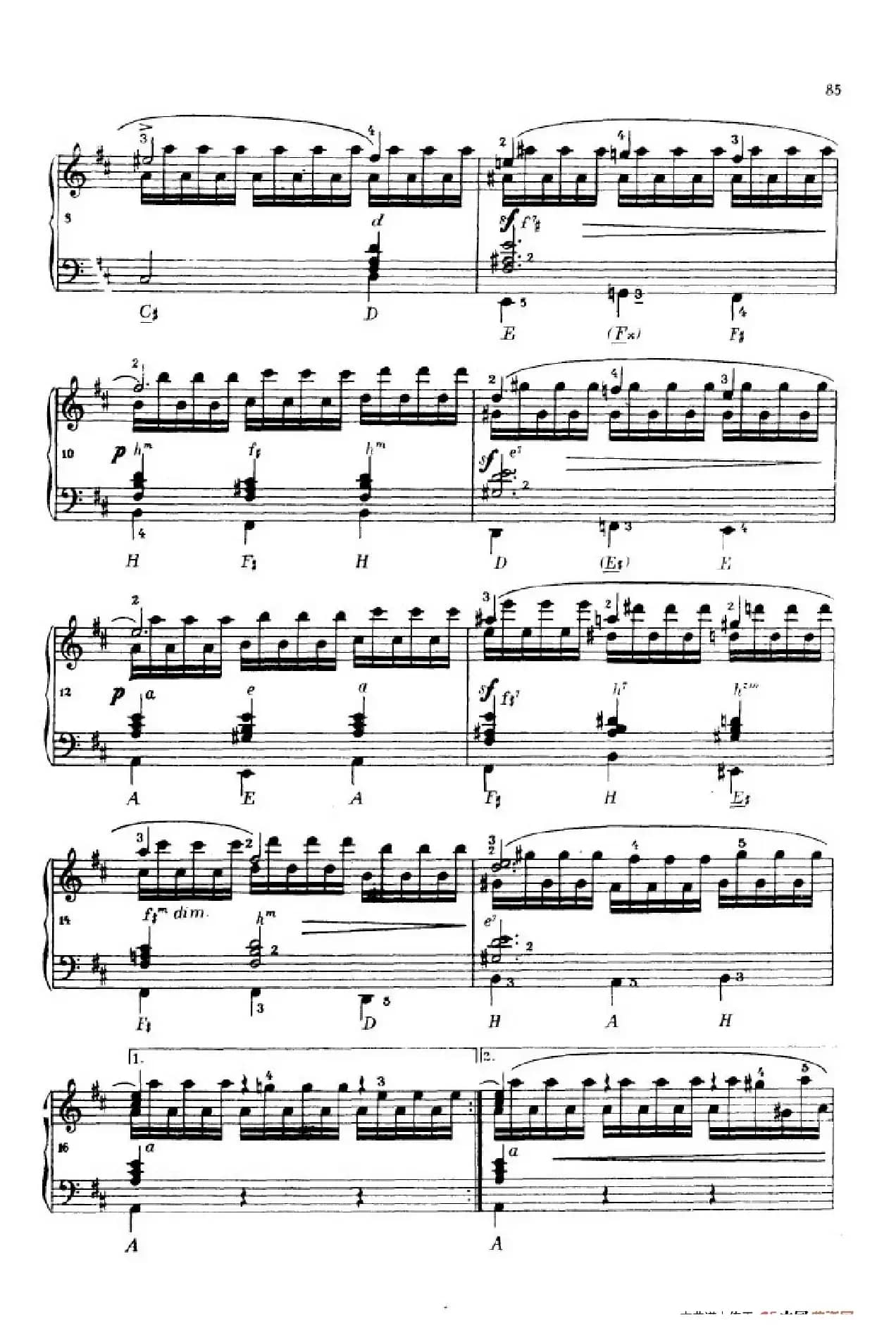 《车尔尼手风琴练习曲集》第Ⅳ册（第16——17首）