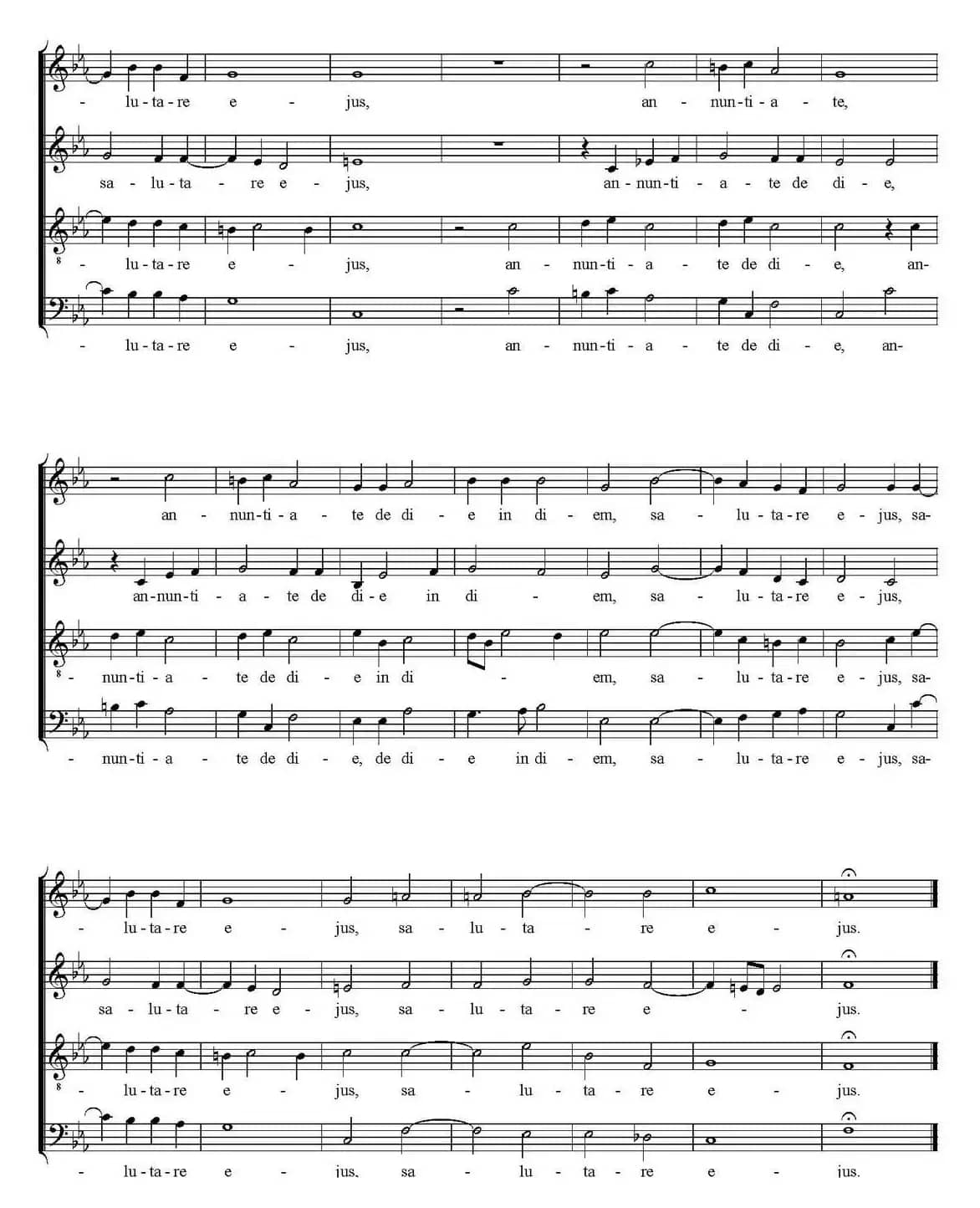 Cantate Domino（四重奏）