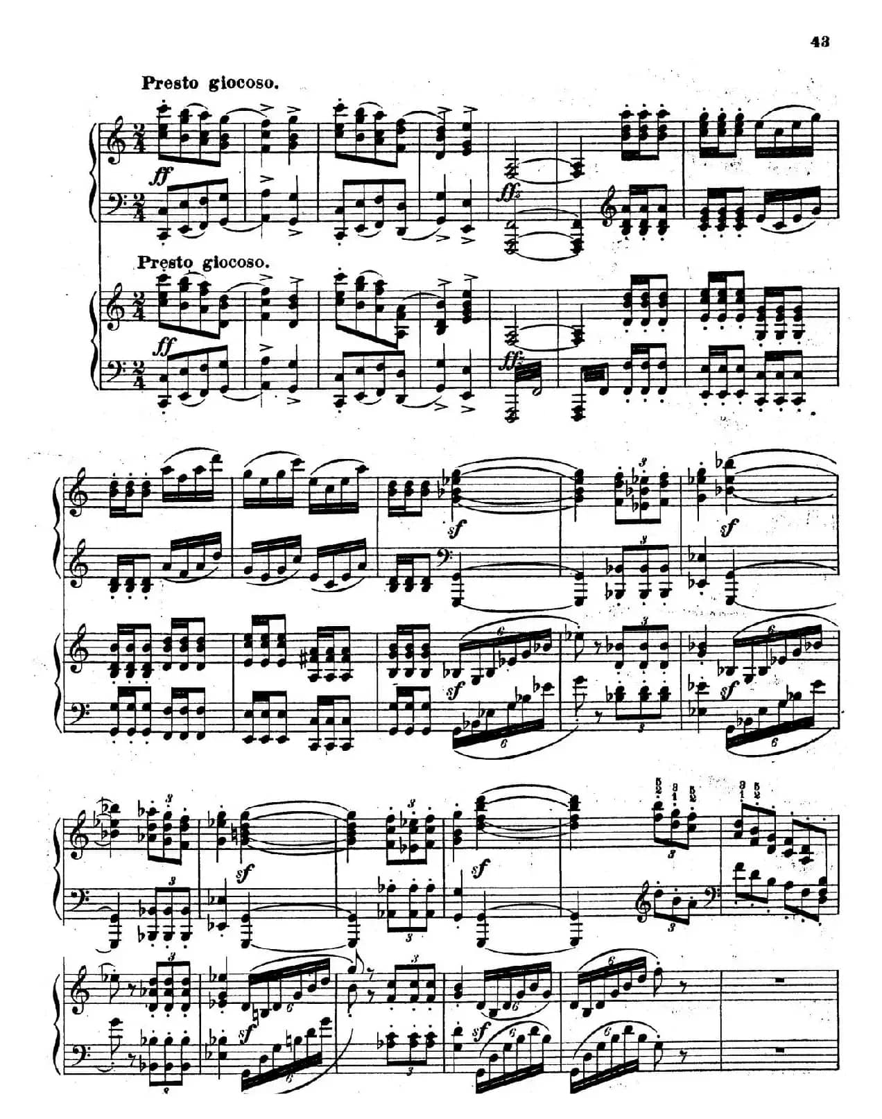 Symphony No.4 in e Minor Op.98（e小调第四交响曲·双钢琴）