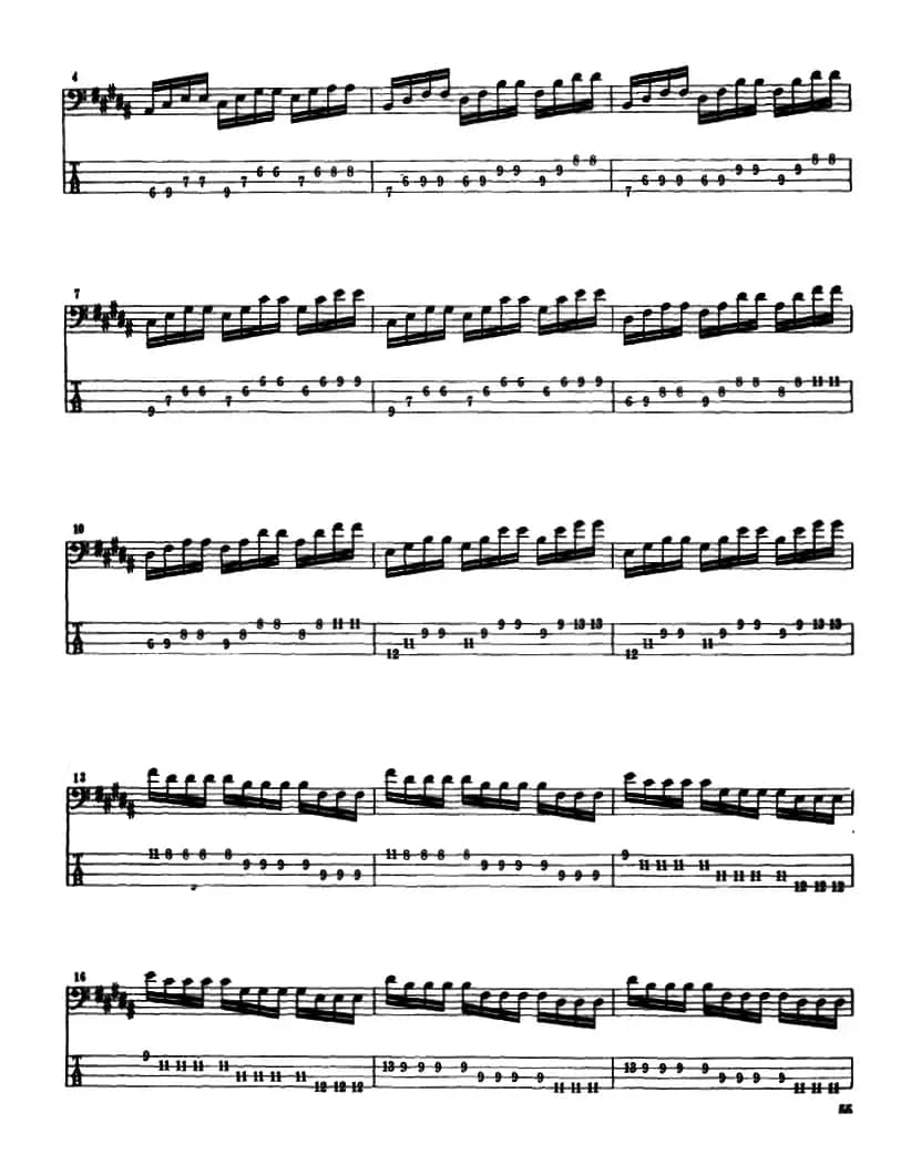 电贝司专业等级第六级（二、必弹曲目：独奏曲）