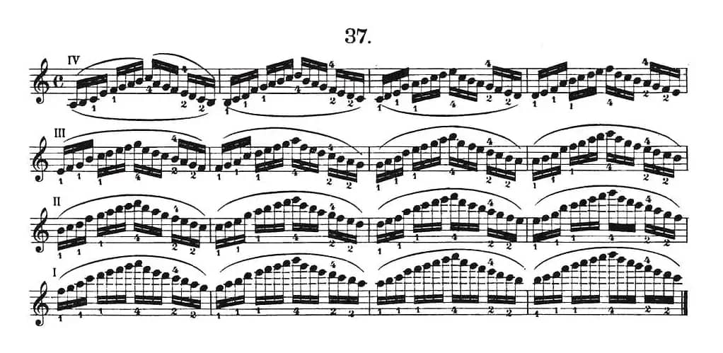 小提琴换把练习·作品第八号（第五节）