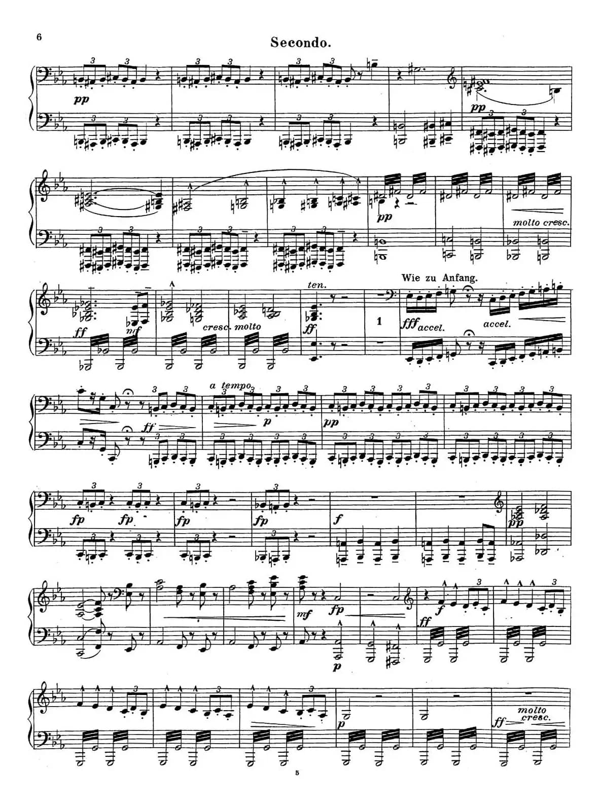 c小调第二交响曲“复活”（Ⅰ）（改编四手联弹版 ）