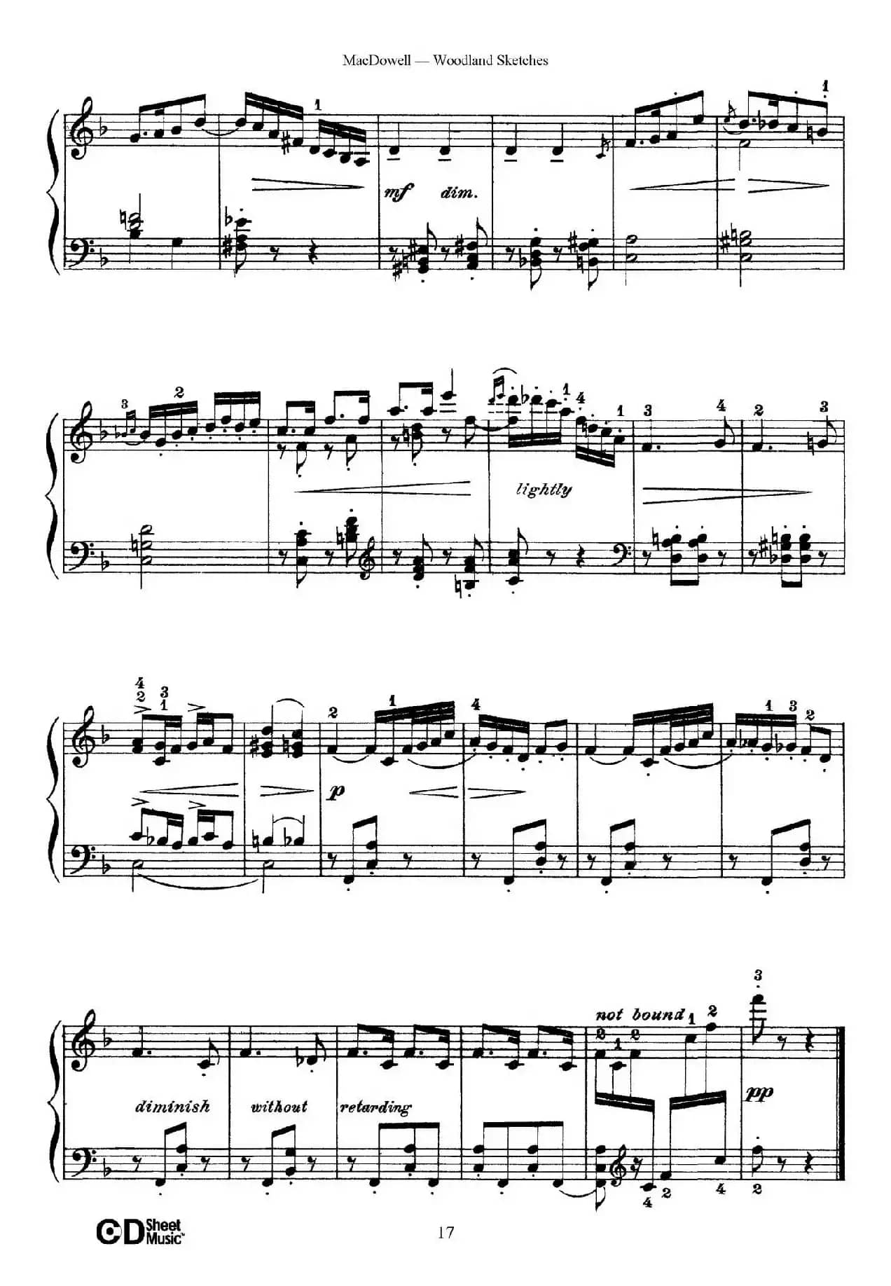 Woodland Sketches Op.51（森林素描·7）