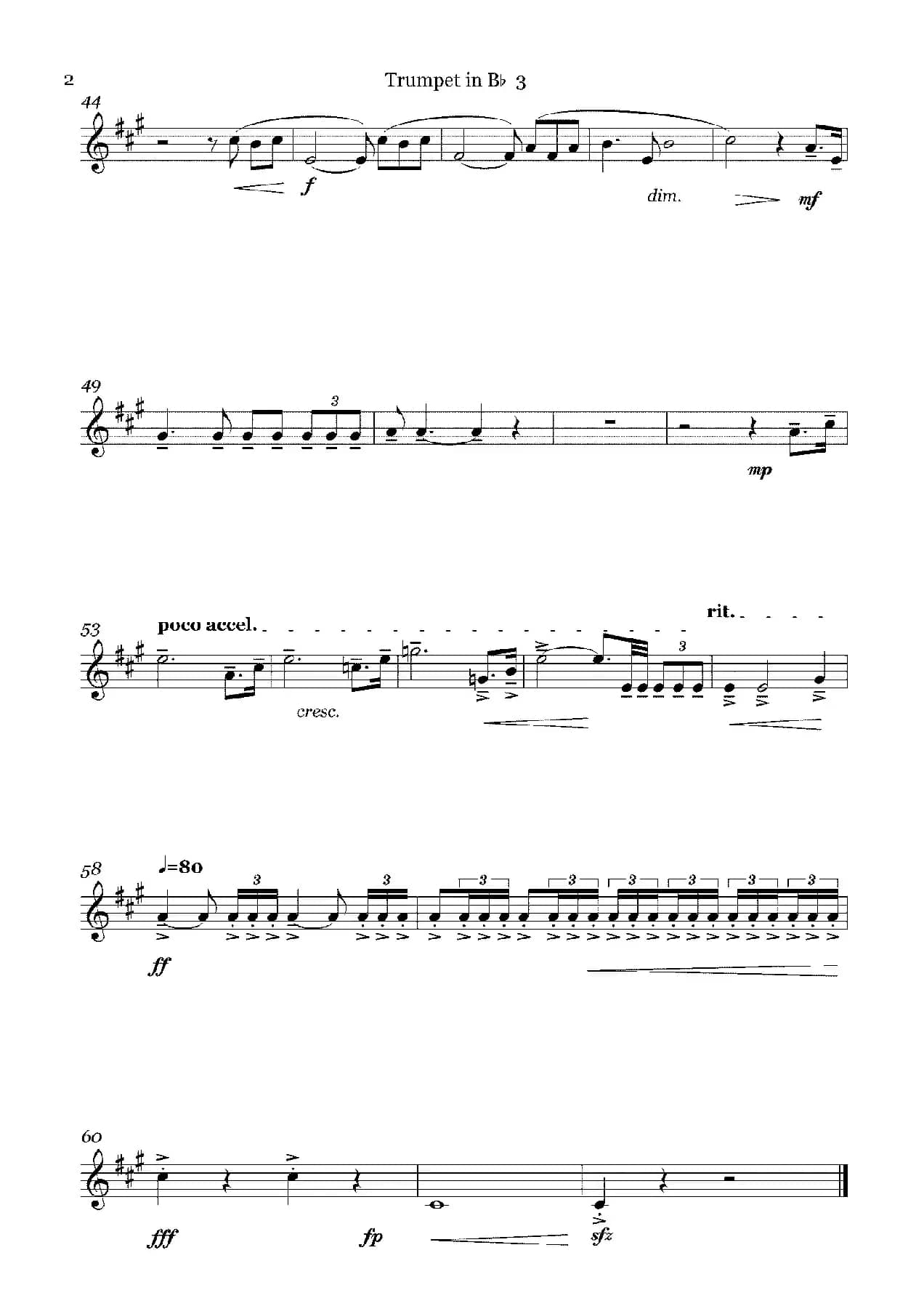 《华夏礼赞音乐史诗》序曲（铜管组分谱）