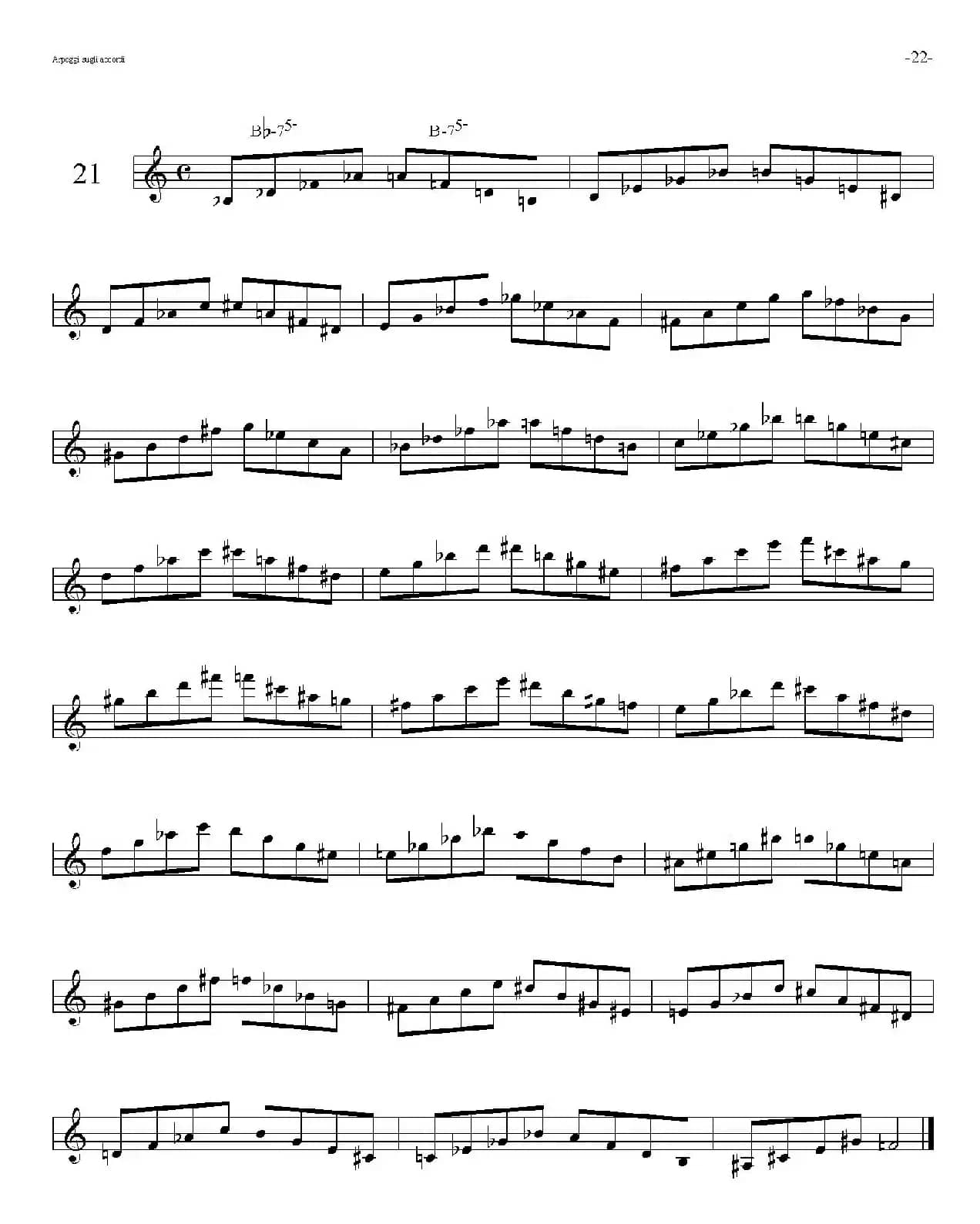 Sax Arpeggi sassofono F（音阶练习（上）21——28）