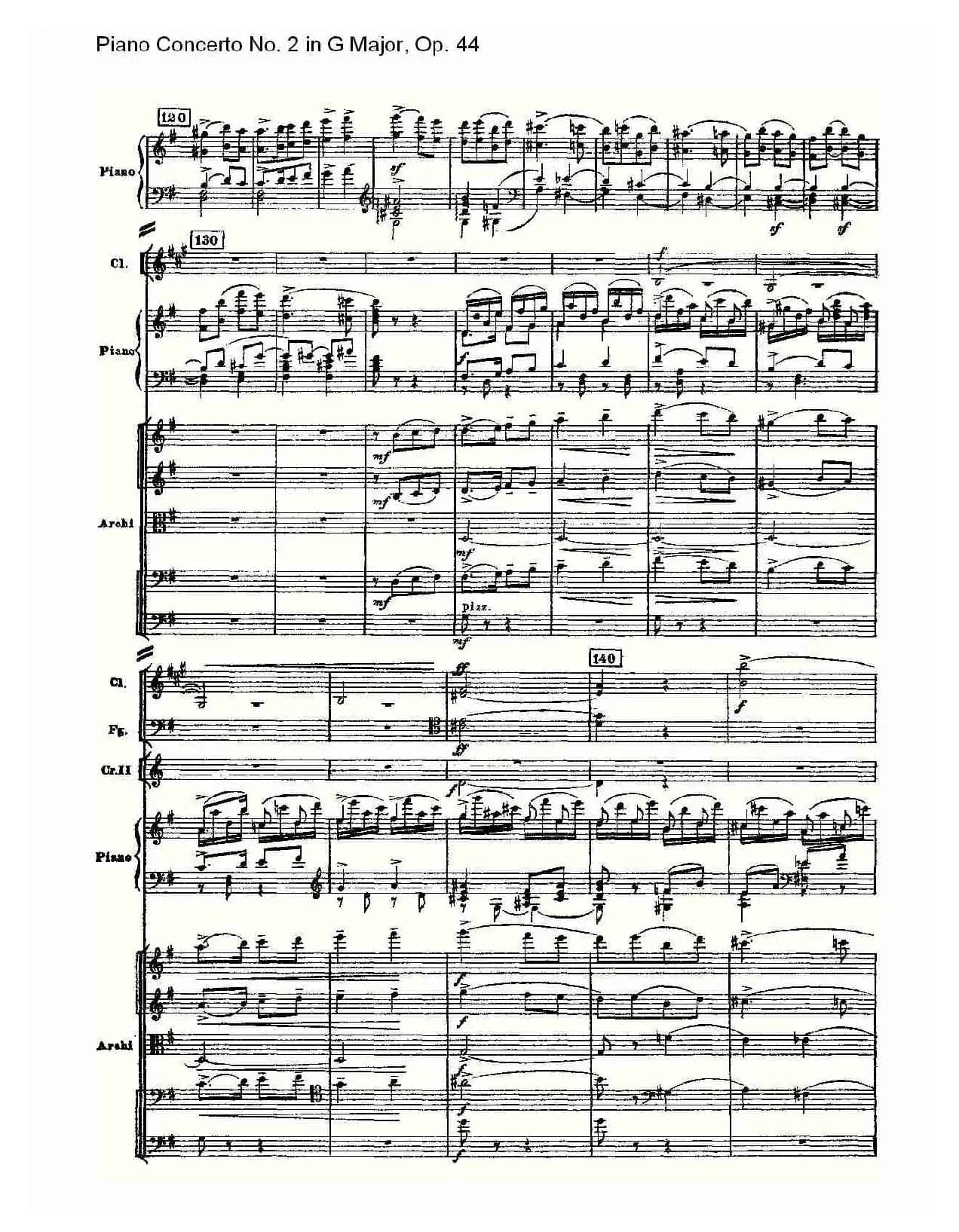 G大调第二钢琴协奏曲, Op.44第三乐章（一）