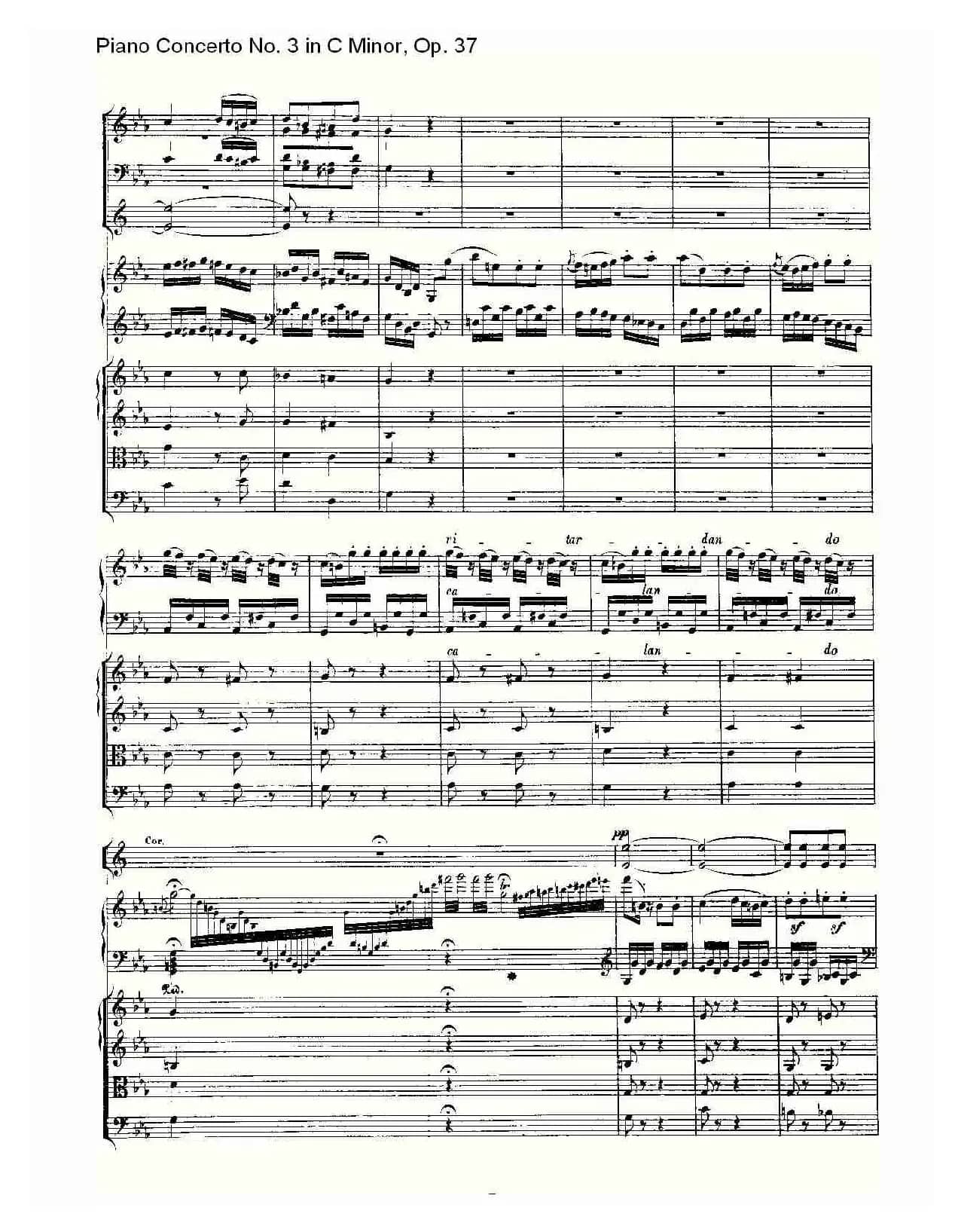 C小调钢琴第三协奏曲 Op.37  第三乐章