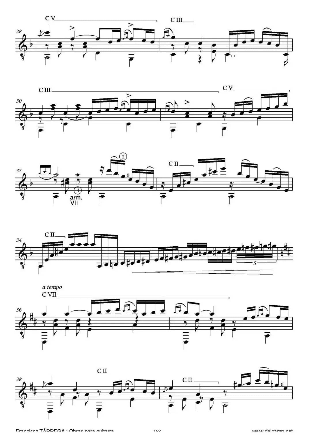 CAPRICHO ARABE(Serenata AI eminente maestro D. Tomas Breton)（古典吉他）