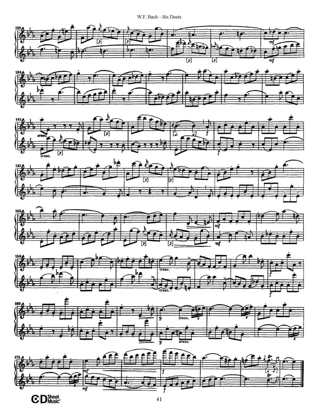 W.F.巴赫—六首二重奏练习曲（5）