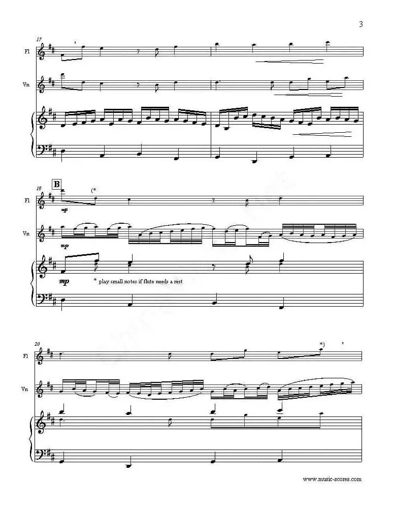 Canon in D（G大调卡农）（长笛+小提琴+钢琴三重奏）