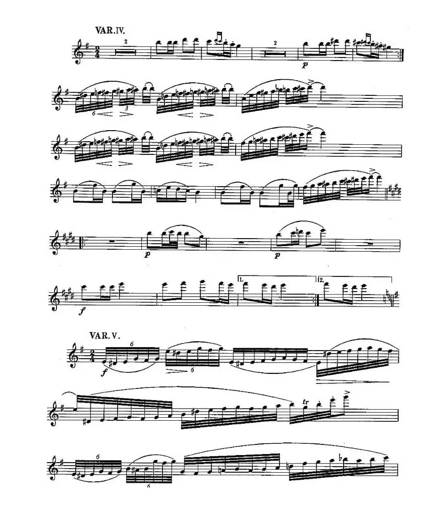 长笛八级考级曲谱（第四部分3—4）