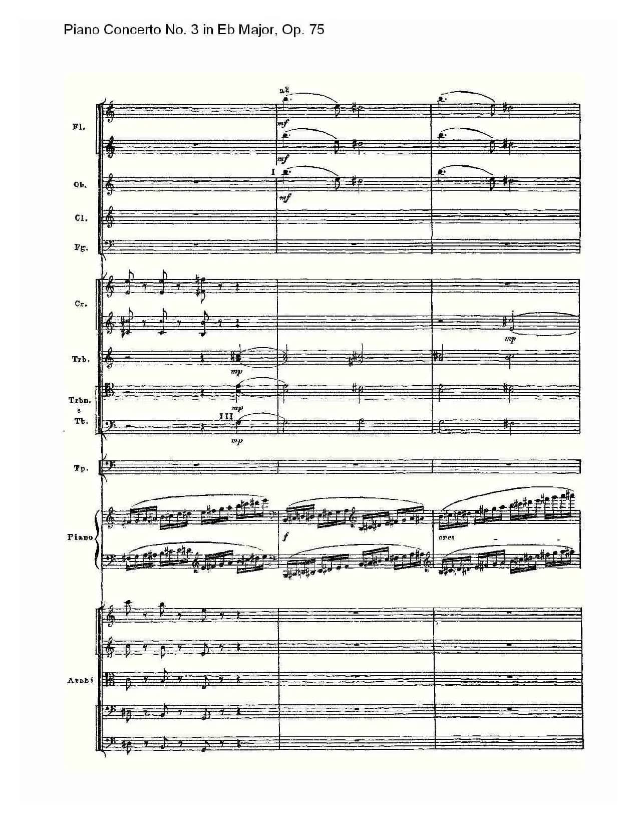 Piano Concerto No.3 in Eb Major, Op.75(Eb大调第三钢琴协奏)