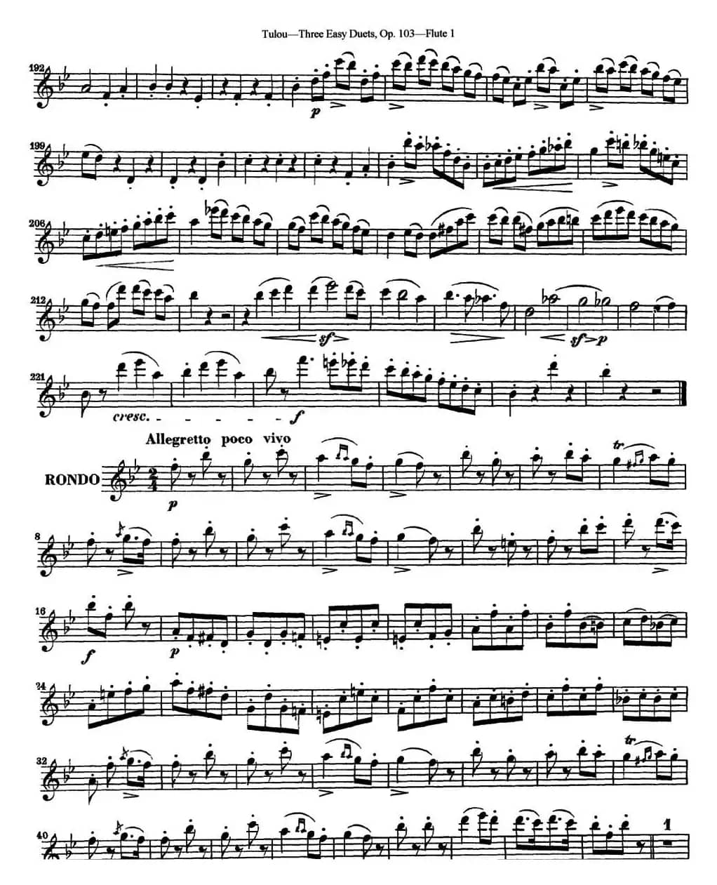图露三首长笛简易重奏曲Op.103（Flute 1）（NO.3）