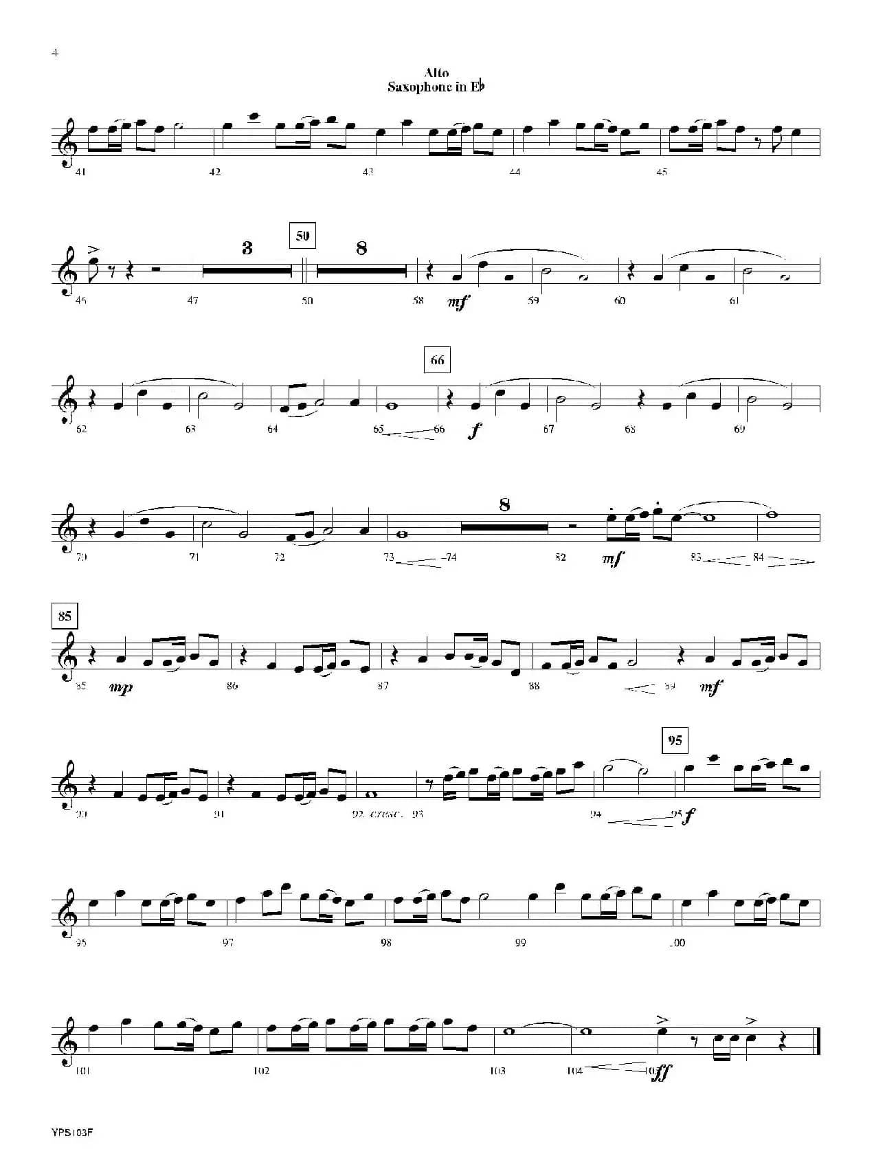 Dance of Harlequins（中音萨克斯分谱）