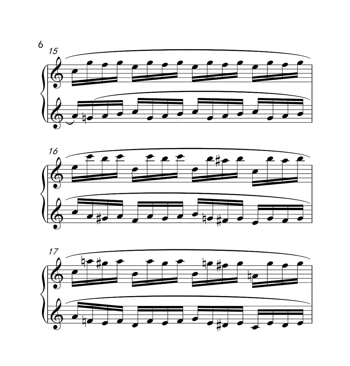 第六级A组 练习曲（中国音乐学院钢琴考级作品1~6级）