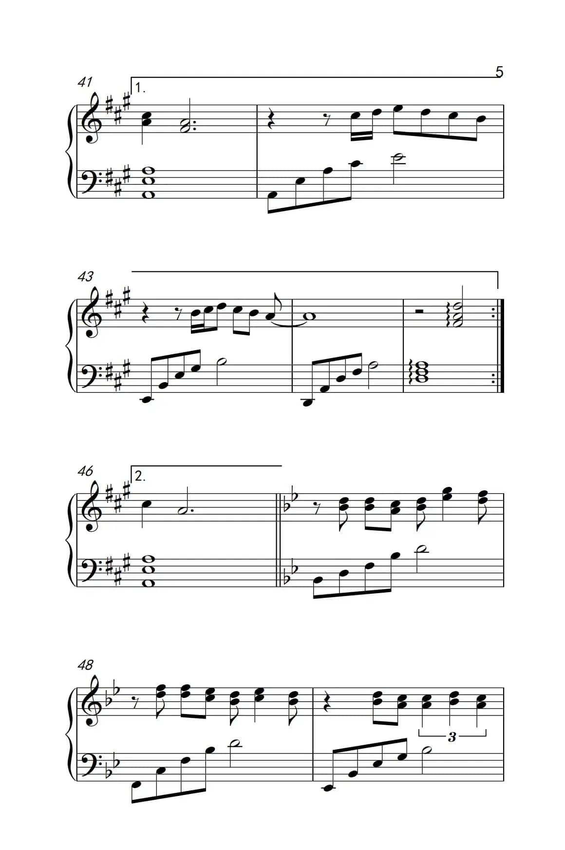 他一定很爱你（《弹吧音教》制谱版）