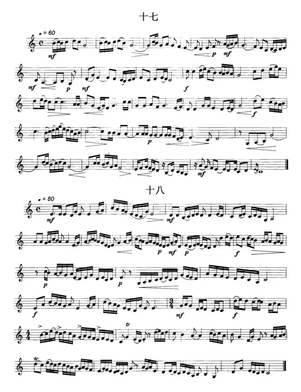 民乐视奏练习曲集（15—18）