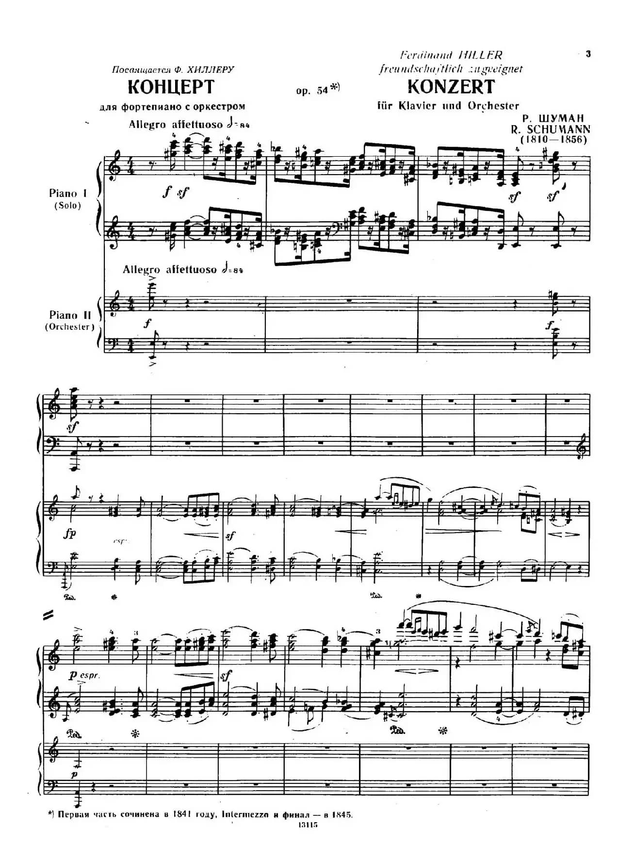 Piano Concerto in a Minor Op.54（a小调钢琴协奏曲·双钢琴）