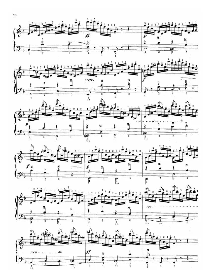 车尔尼手风琴练习曲299（No.19）